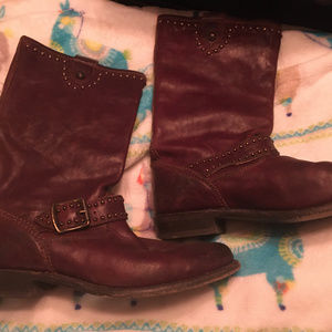 Frye Brown Leather Studded Boots--$10 Firm